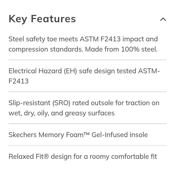 Skechers Men's Work RF Holdredge Rebem Steel Toe Lace Up Boot Black Gray 11 M - Picture 11 of 13